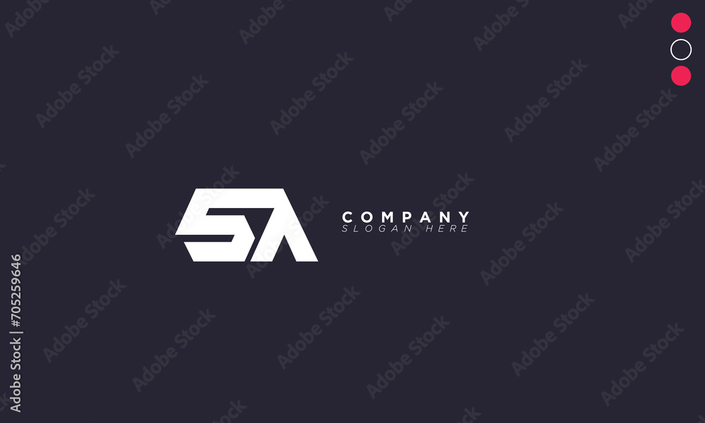 SA Alphabet letters Initials Monogram logo AS, S and A SA Alphabet letters Initials Monogram logo AS, S and A