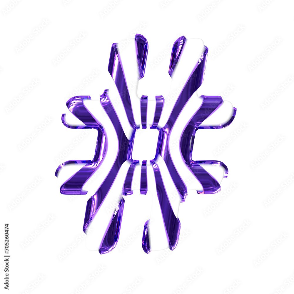 White symbol with dark purple thin straps White symbol with dark purple thin straps