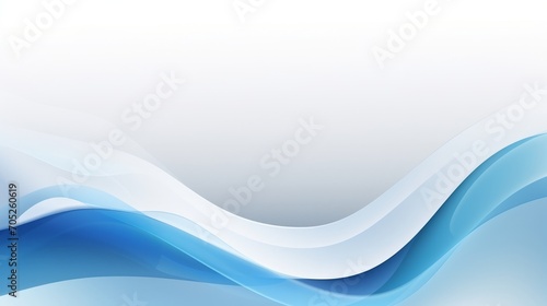 Minimalistic Blue and White Business Wave Banner Background AI Generated
