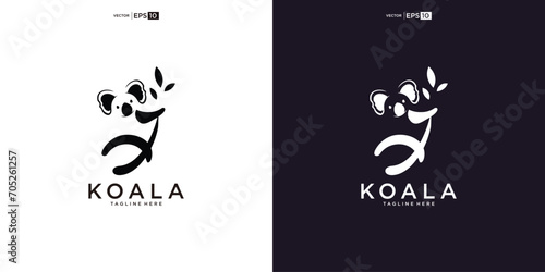 koala logo design vector inspiration