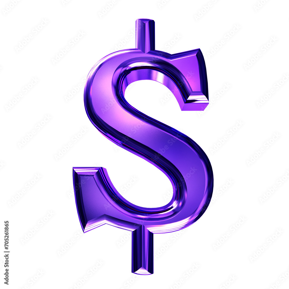 Naklejka premium Purple symbol with bevel