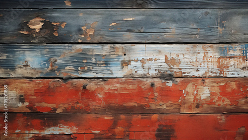 Parede de madeira colorida e descascada textura photo