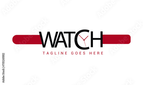 Watches logo design for watch shop template