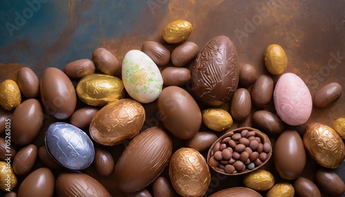 little chocolate easter eggs photo