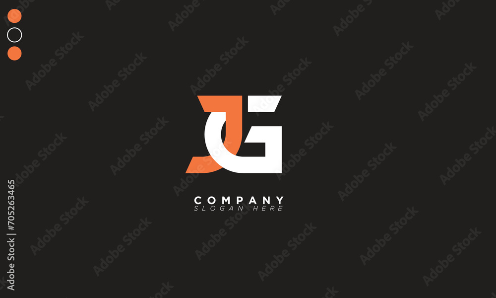 JG Alphabet letters Initials Monogram logo GJ, J and G JG Alphabet letters Initials Monogram logo GJ, J and G