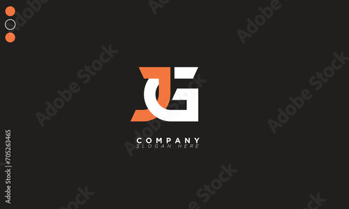 JG Alphabet letters Initials Monogram logo GJ, J and G