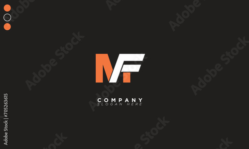 MF Alphabet letters Initials Monogram logo FM, M and F