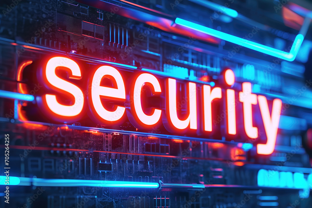Security sign, artificial intelligence AI, internet security concept Security sign, artificial intelligence AI, internet security concept