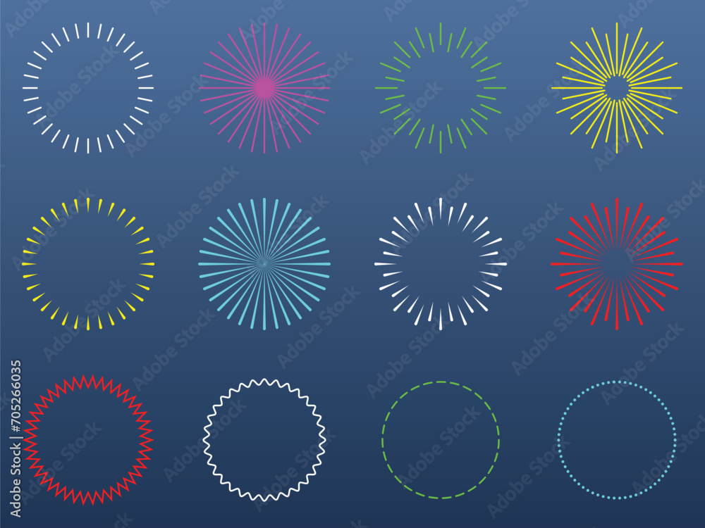 Fototapeta premium fireworks element, vector graphic illustration of a spark asset