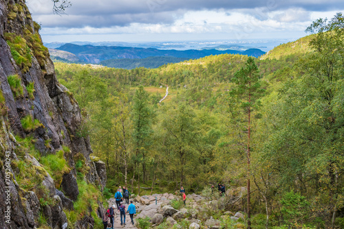 Obraz na płótnie Landscape of the Preikestolen (Norway) w salonie