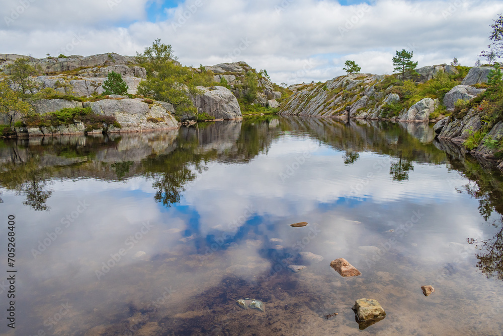 Landscape of the Preikestolen (Norway)