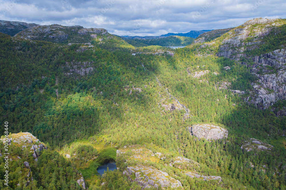 Landscape of the Preikestolen (Norway)