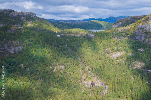 Obraz na płótnie Landscape of the Preikestolen (Norway) w salonie
