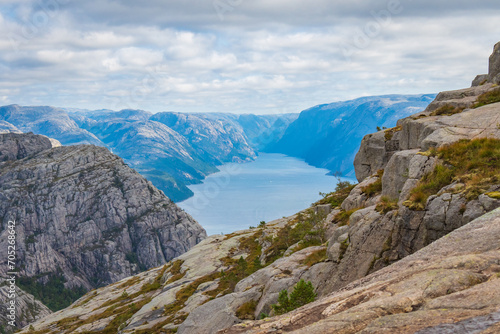 Obraz na płótnie Landscape of the Preikestolen (Norway) w salonie