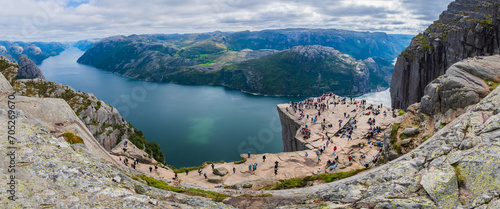 Obraz na płótnie Landscape of the Preikestolen (Norway) w salonie