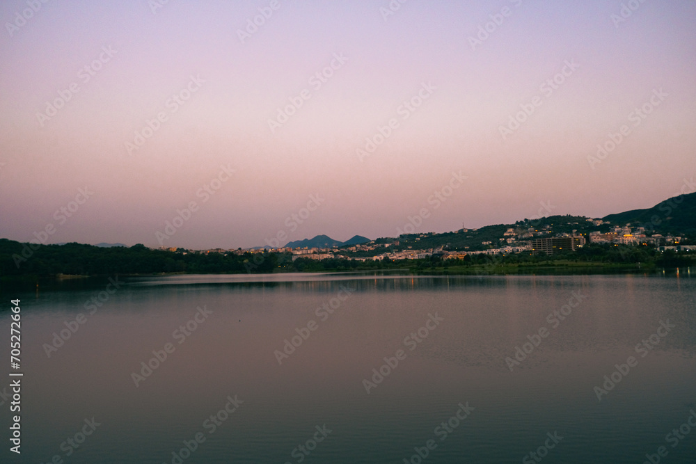 Park on the Artificial Lake, Tirana Sunset