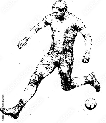 Vektorgrafik Silhouette Sportler Skizzengrafik Skizze Sketch 