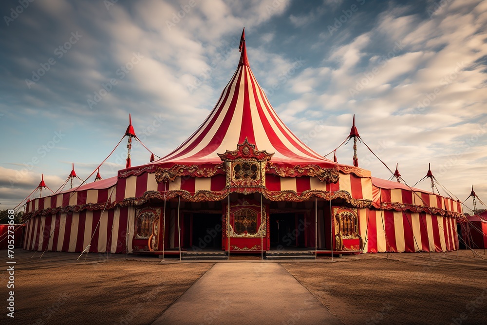 huge and colorful circus tent huge and colorful circus tent