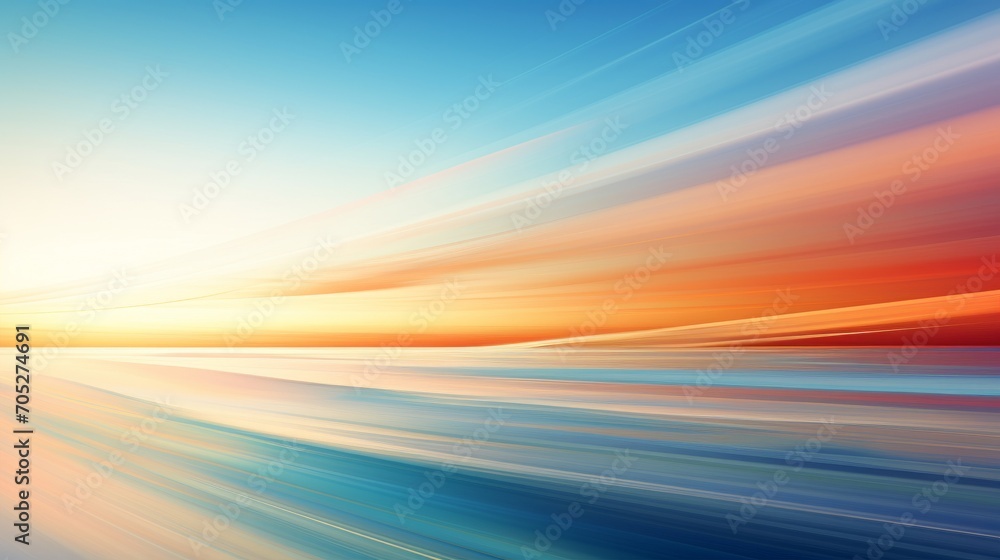 Abstract Oceanic Artistry: graphic background of Motion Blur Sunset Over Sea