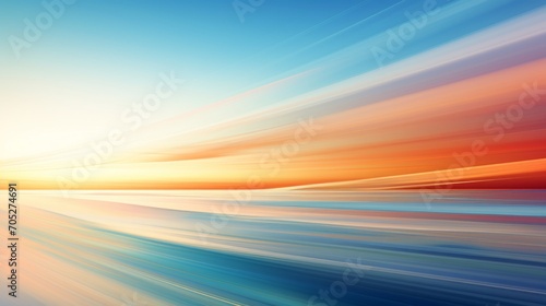 Abstract Oceanic Artistry: graphic background of Motion Blur Sunset Over Sea photo