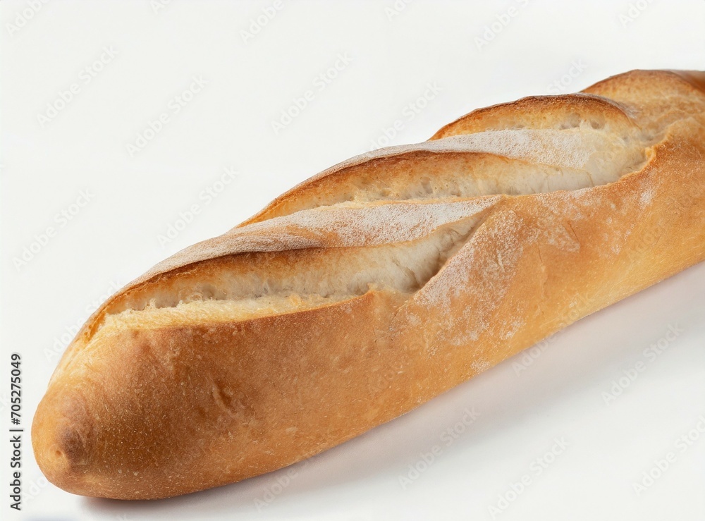 Baguette isolated on white background