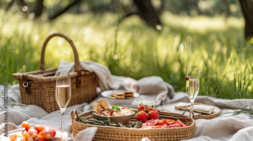 A simple pleasure - a picnic in the park on a summer day