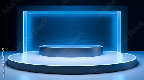 Simple product booth, podium, stage, product commercial photography background, cosmetics booth, 3D rendering