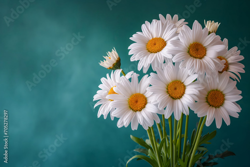 Daisy flower bouquet with copy space