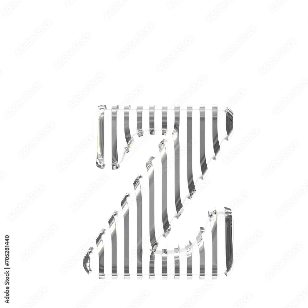 White symbol with gold vertical ultra thin straps. letter z White symbol with gold vertical ultra thin straps. letter z