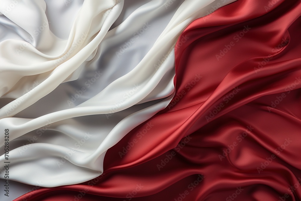 Red and white silk fabric Red and white silk fabric