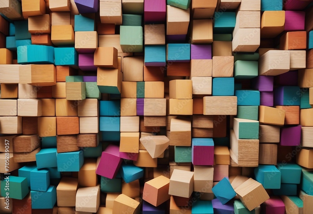 Colorful background of wooden blocks A Spectrum of multi colored wooden blocks aligned Background Colorful background of wooden blocks A Spectrum of multi colored wooden blocks aligned Background