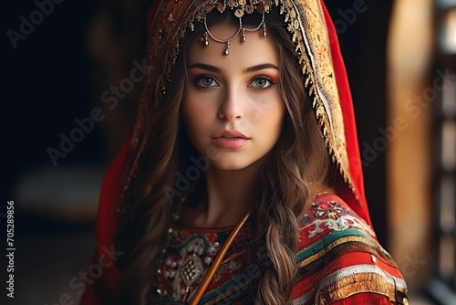 beautiful woman wearing traditional clothing