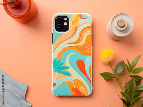 Sleek Phone Case Mockup for Smartphone Protection - AI Generated photo