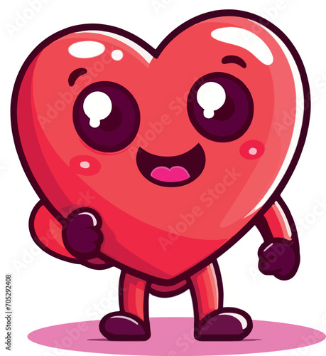 Heart mascot/ heart cartoon / funny hear