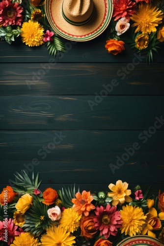 Cinco de Mayo holiday background, sombrero