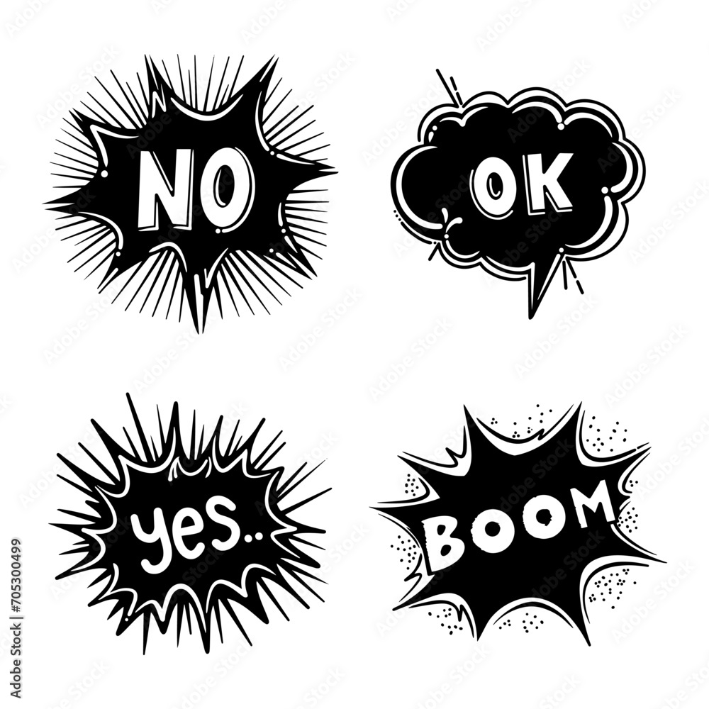 Comic bubbles for design purposes Comic bubbles for design purposes