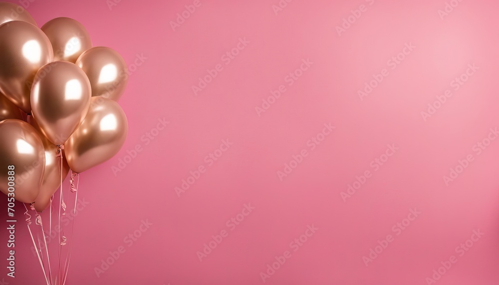 Gold and pink balloons Pastel pink background stock photoBalloon Backgrounds Birthday Congratulating Gold