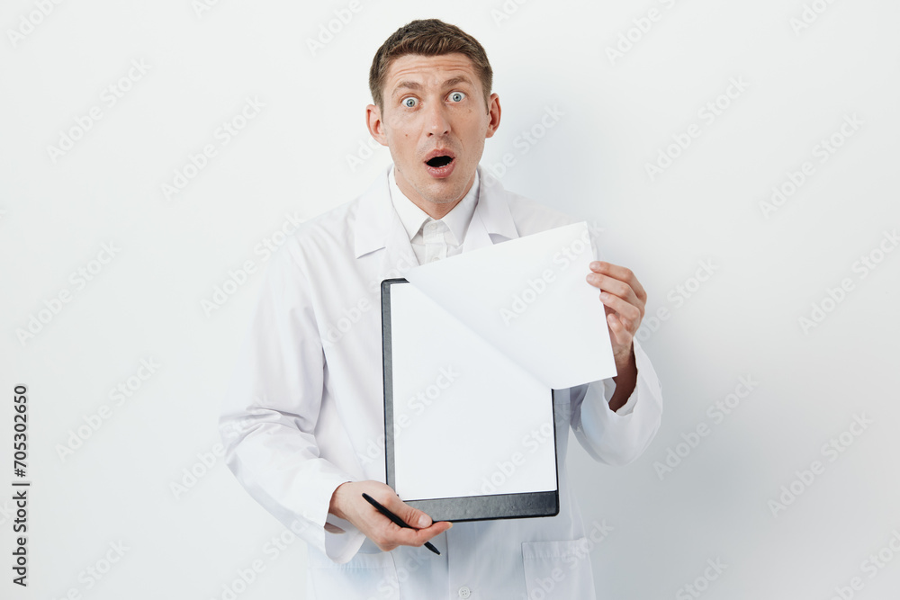 Adult man person young portrait white health paper hand doctor professional man background Adult man person young portrait white health paper hand doctor professional man background