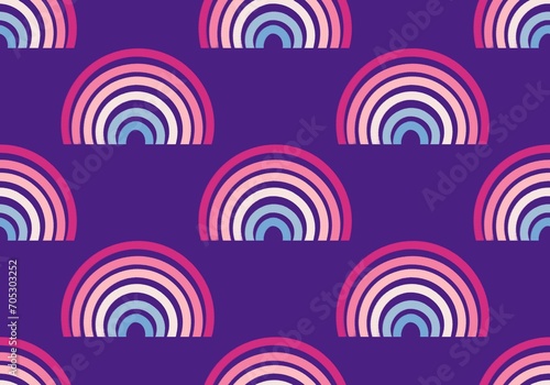 Cartoon retro rainbow seamless weather pattern for wrapping paper and fabrics and linens and kids clothes print