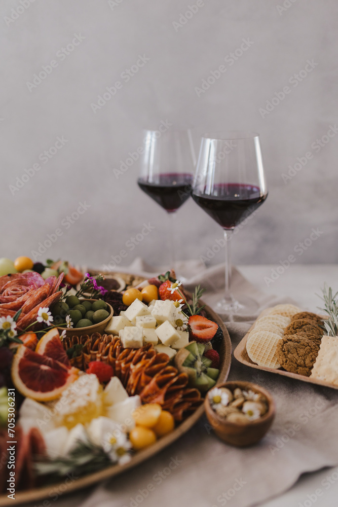 Wine and Cheese Platter Board