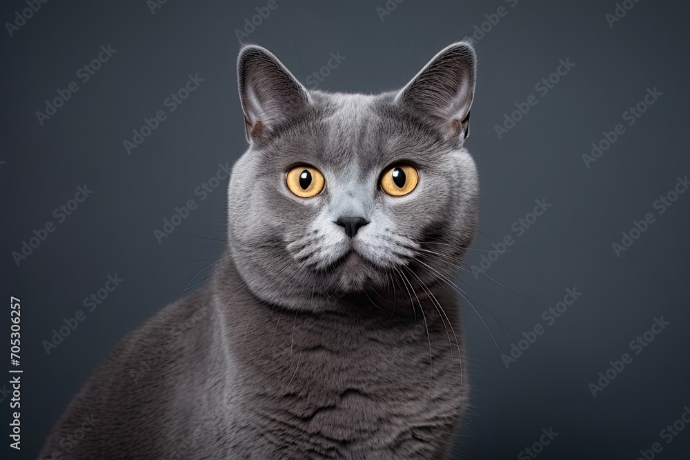 gray cute cat