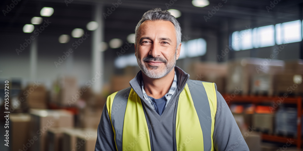 Logistikmitarbeiter im Warenlager Logistikmitarbeiter im Warenlager