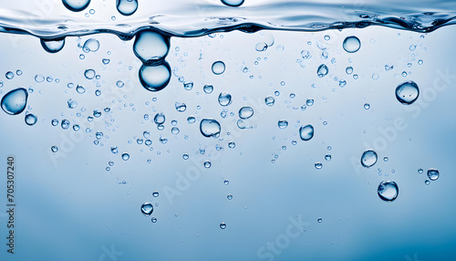 wave water surface with bubbles. vector illustration