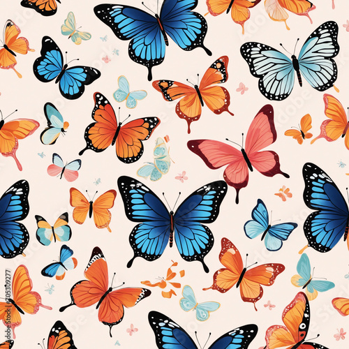 Butterfly-themed seamless design © SR07XC3