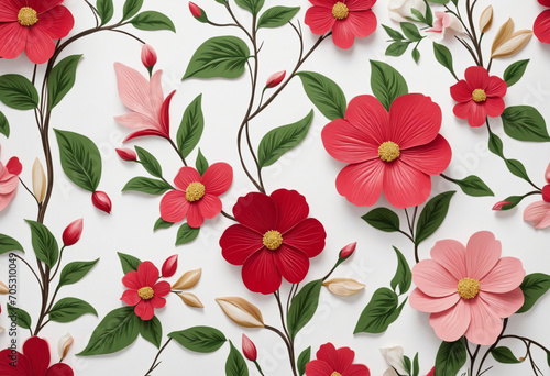 Stunning 3D Floral Wallpaper