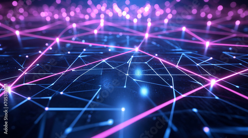 Mesmerizing Maze Of Neon Lines On A Mysterious Dark Wallpaper