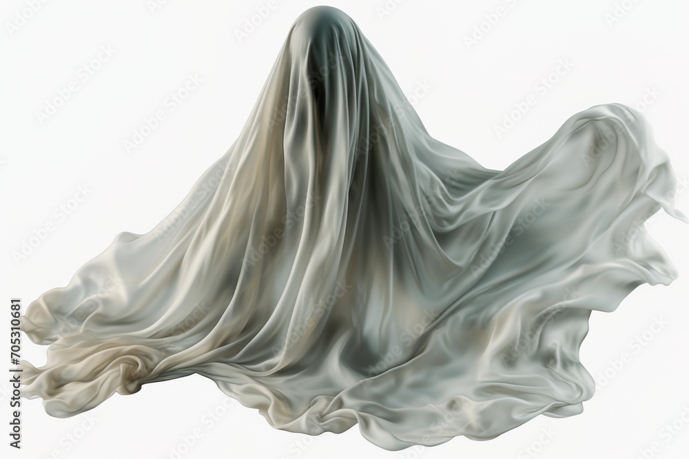 ghost figure covered with white cloth ghost figure covered with white cloth