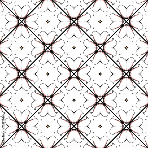 Seamless pattern with flower 