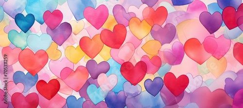 Colorful Valentines Day Hea...