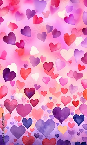 Colorful Valentines Day Hea...